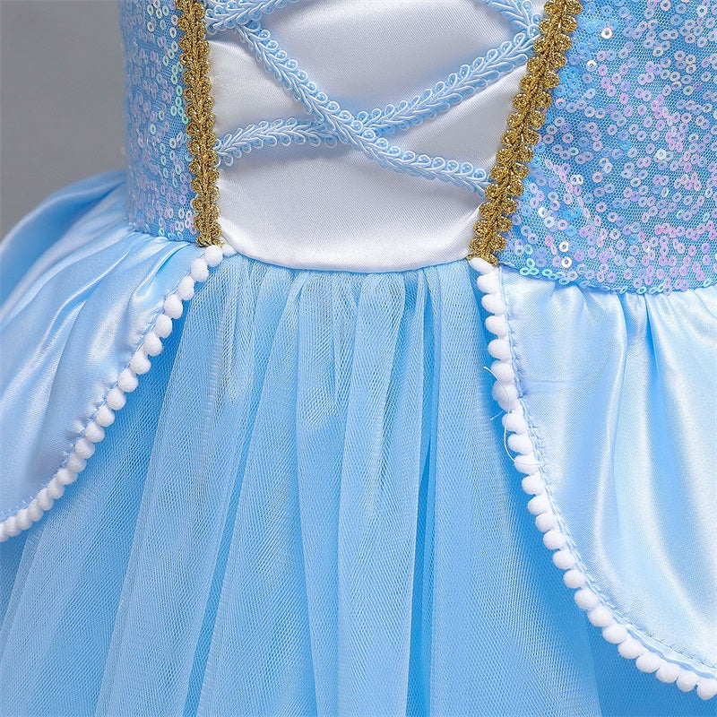 Sky Blue Princess Costume Ball Gown
