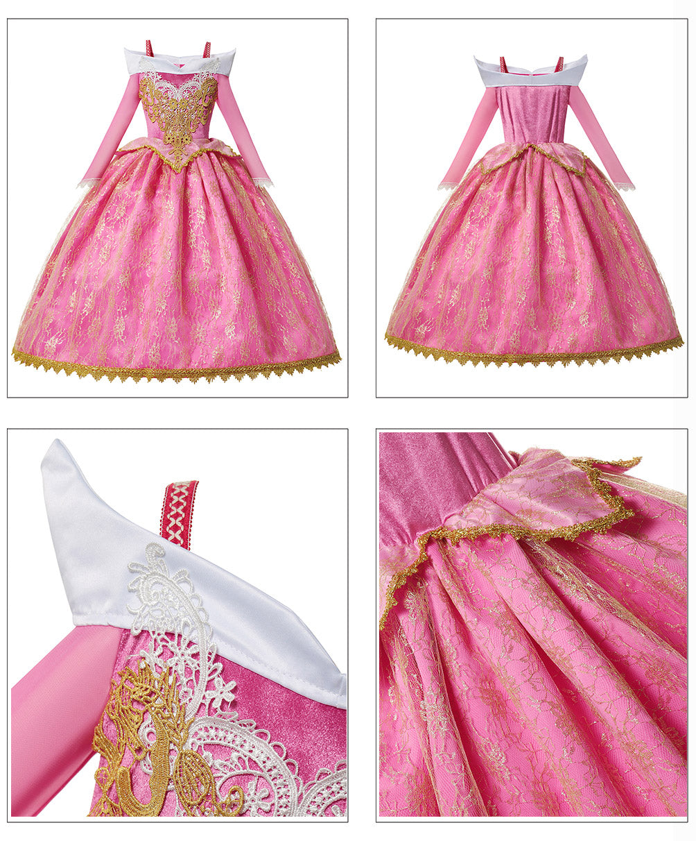 Royal Pink Princess Costume Ball Gown
