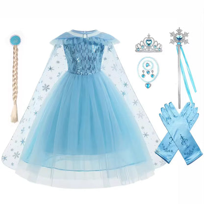 Ice Blue Snow Princess Costume