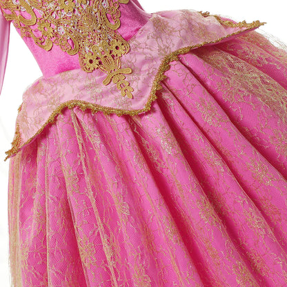 Royal Pink Princess Costume Ball Gown
