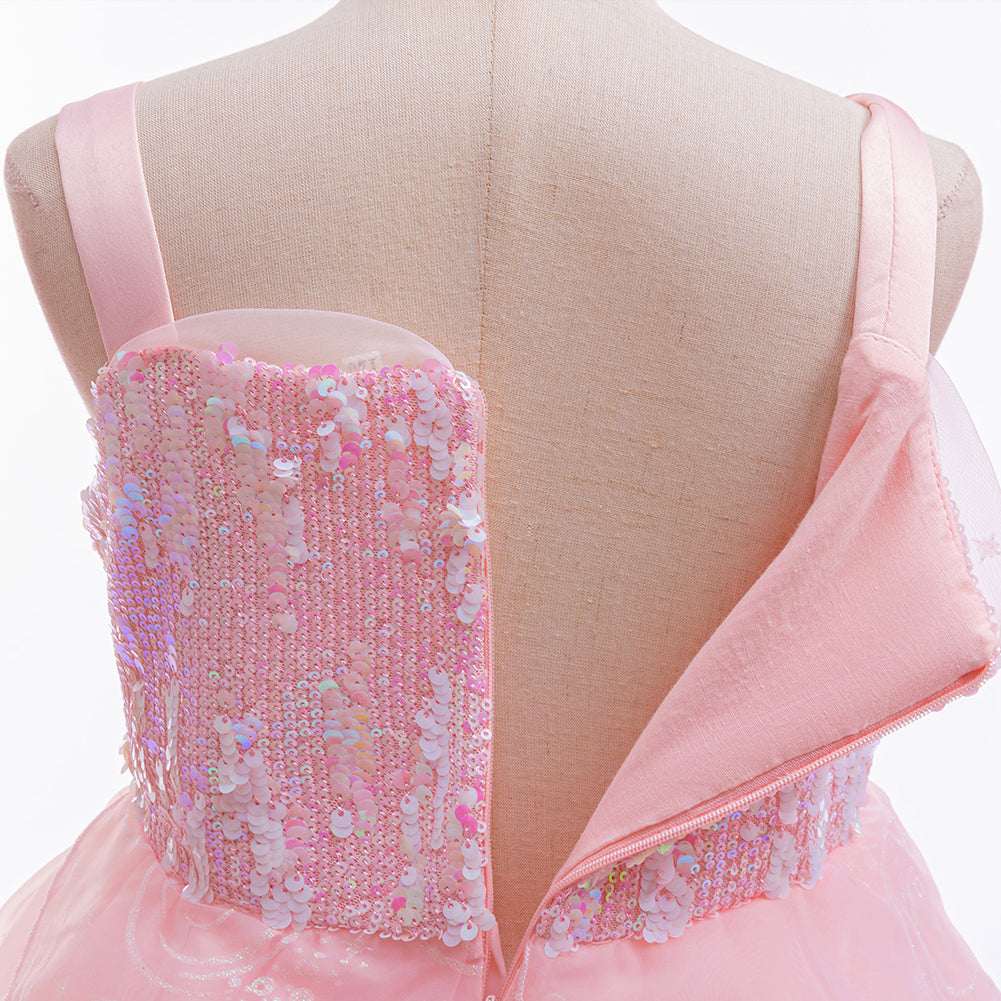 Pink Sequin Princess Costume Ball Gown
