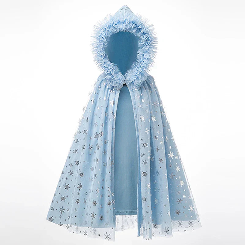 Princess Costume Snowflake Hooded Cape