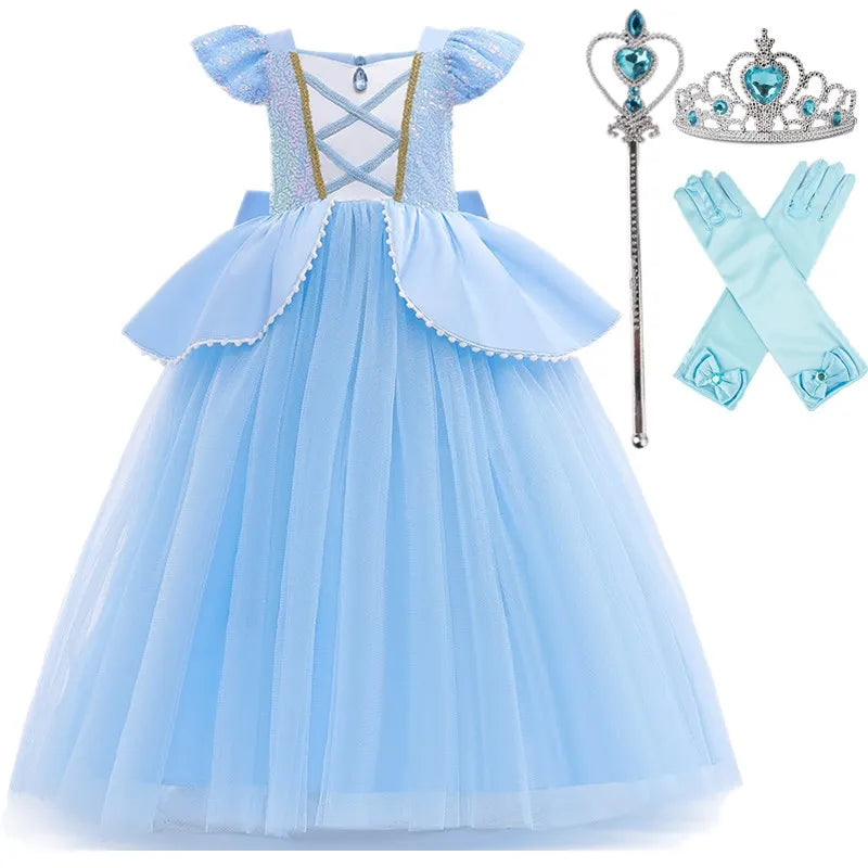 Sky Blue Princess Costume Ball Gown