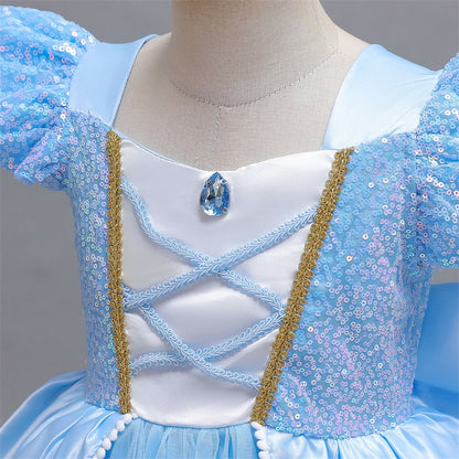Sky Blue Princess Costume Ball Gown