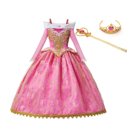 Royal Pink Princess Costume Ball Gown