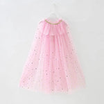 Pink Princess Costume Glitter Star Cape