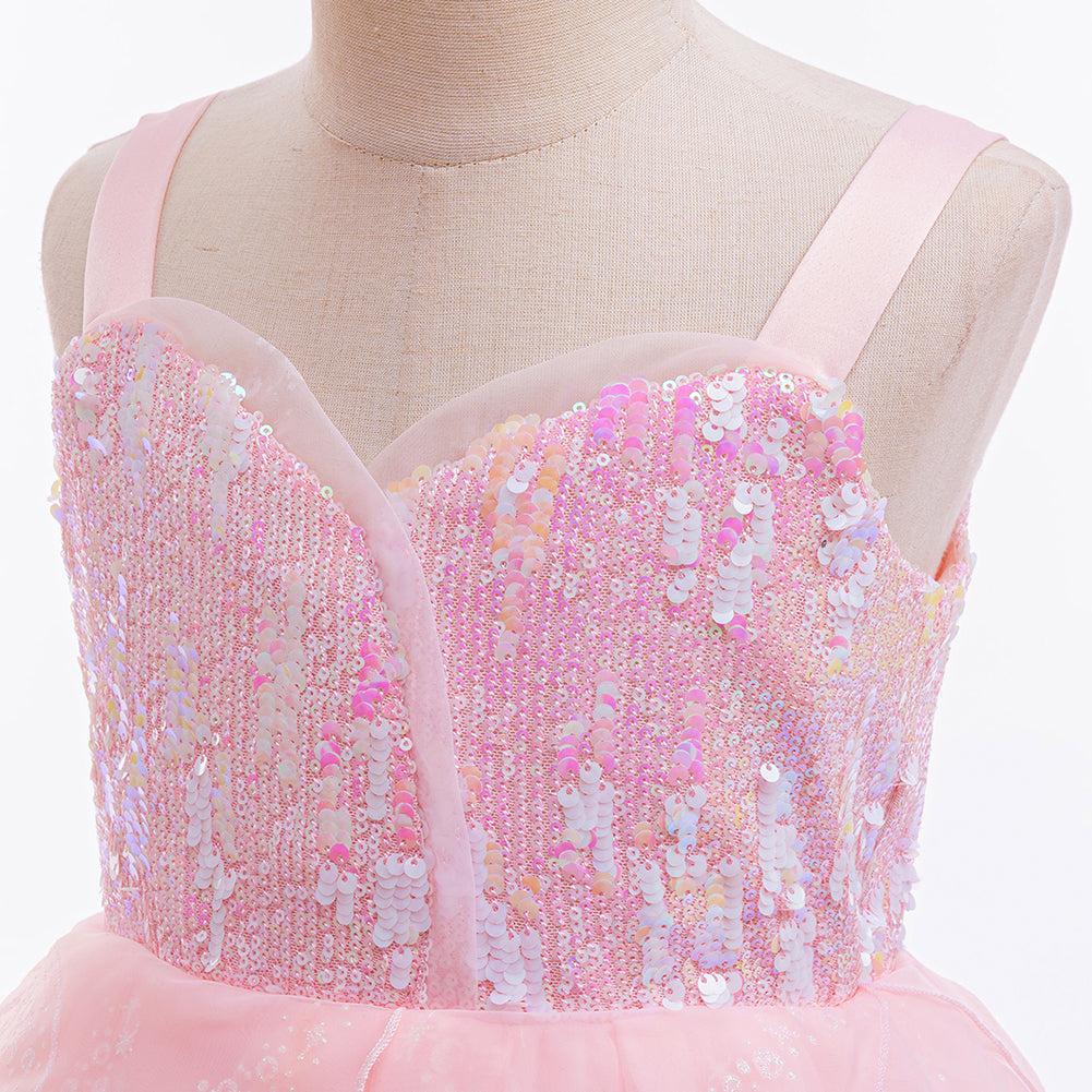 Pink Sequin Princess Costume Ball Gown