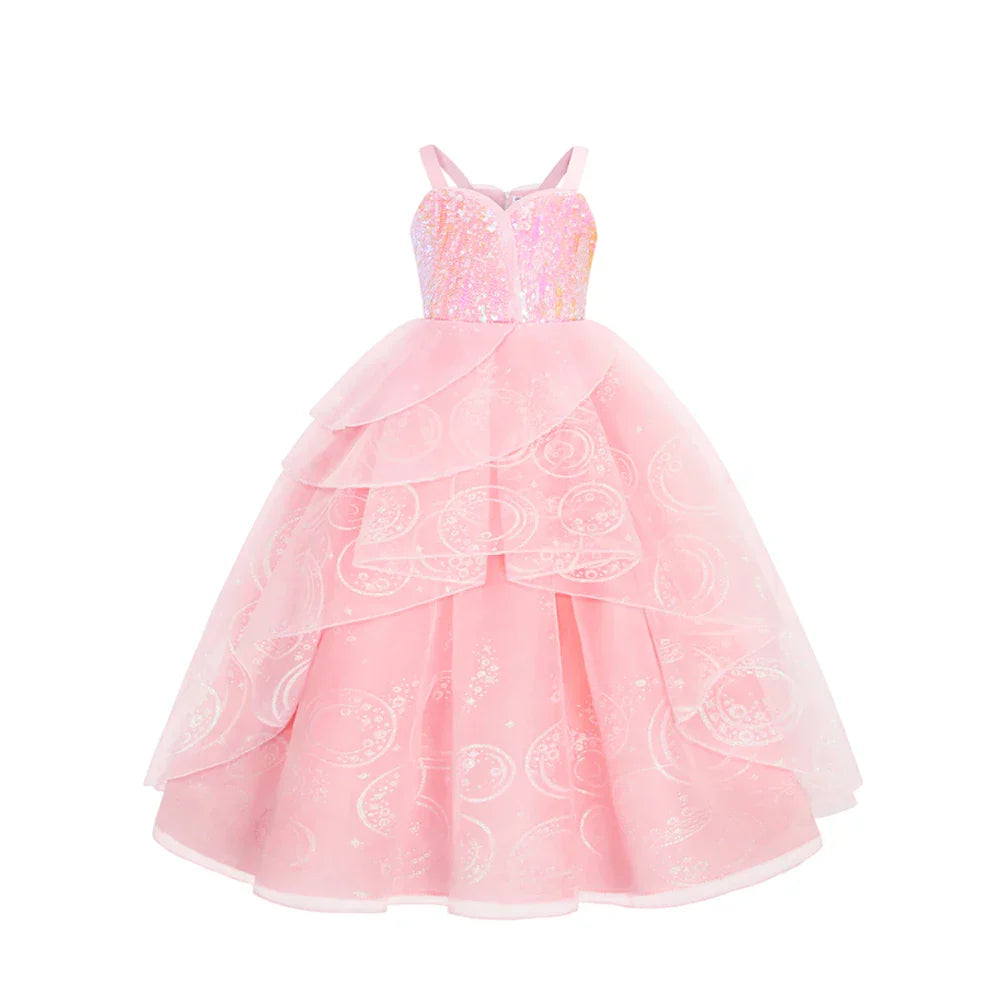 Pink Sequin Princess Costume Ball Gown