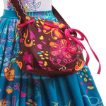 matching floral crossbody bag included with girls costume
