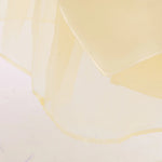 Layered tulle skirt detail flower garden princess costume soft yellow and green princess gown