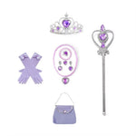 Lavender princess tiara silver crown with purple crystal gemstone