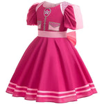 satin bow detail on royal pink cartoon fantasy dress