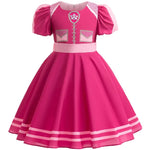 royal pink cartoon fantasy dress costume front view for kids