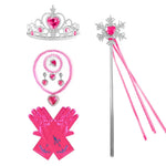 Royal pink princess tiara silver crown with pink crystal gemstone