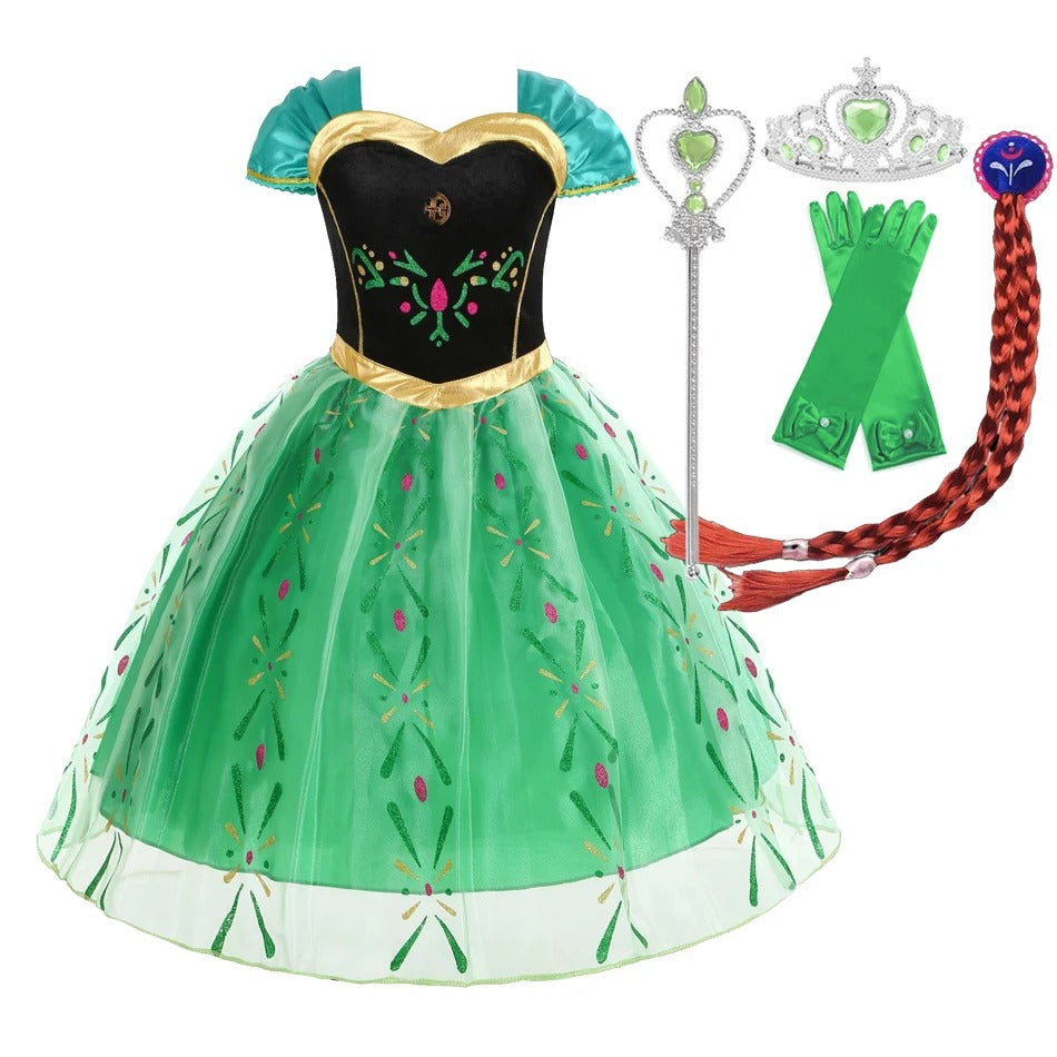 princess costume accessories including crown, wand and gloves