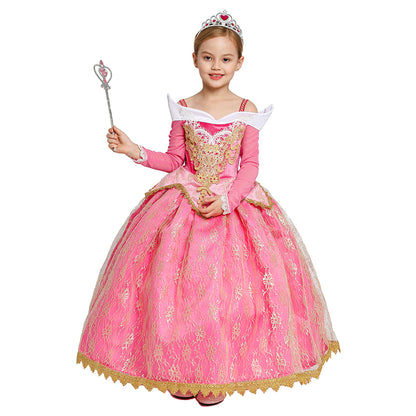Royal Pink Princess Costume Ball Gown